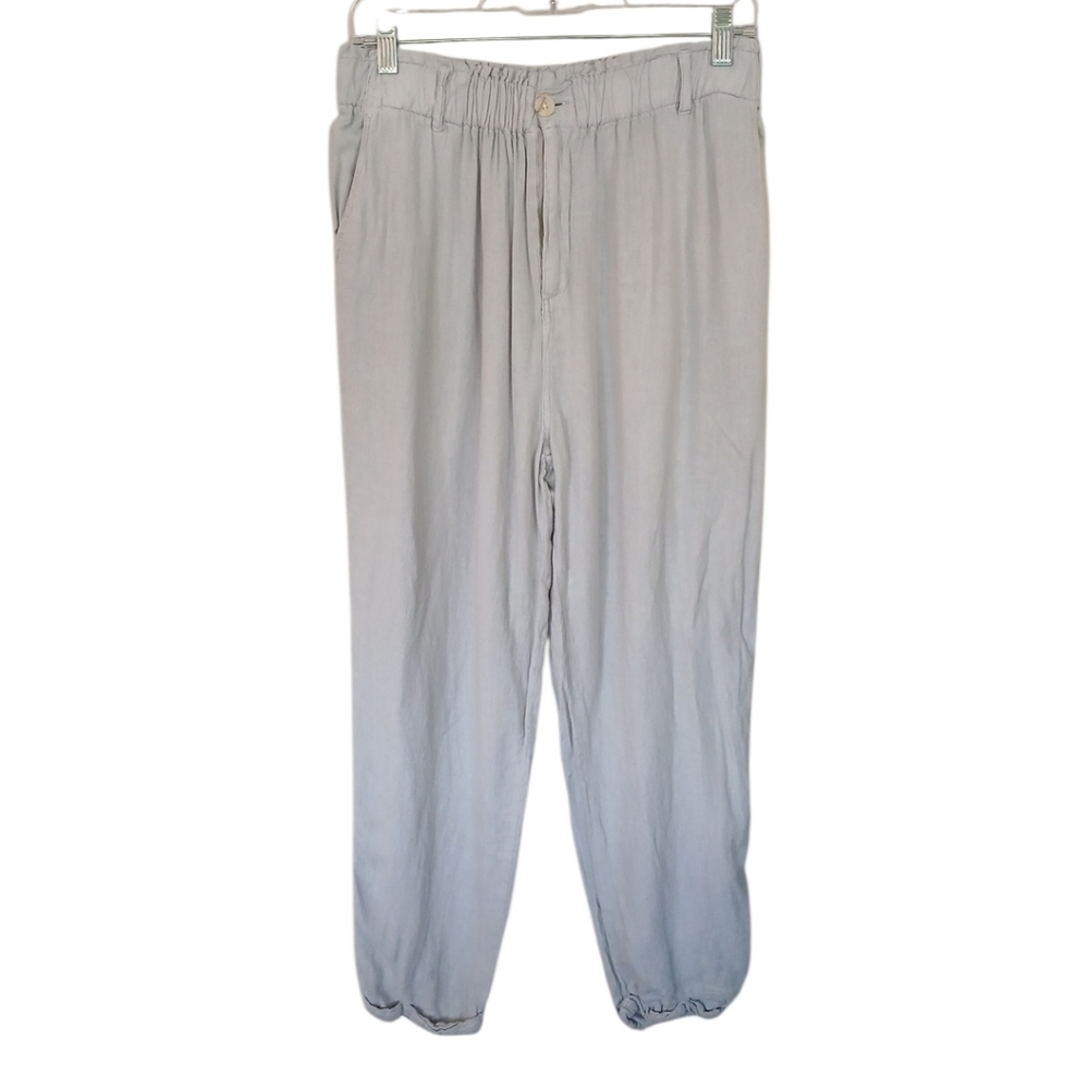 Thread & Supply Light Blue Linen Blend Casual High Rise Pants Size Large